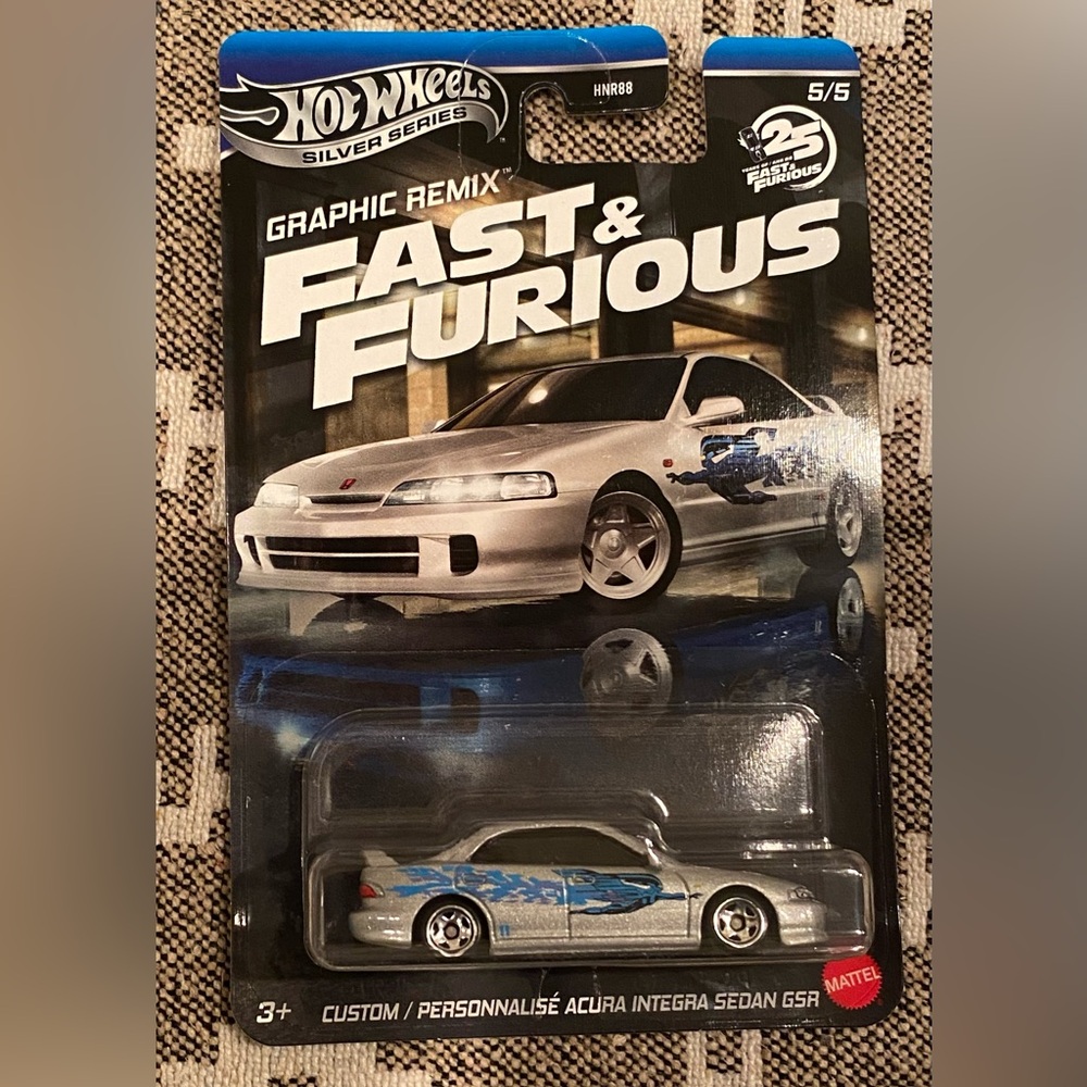 Hot wheels 2025 fast and the furious GRAPHIC REMIX ACURA INTEGRA SEDAN GSR CHASE